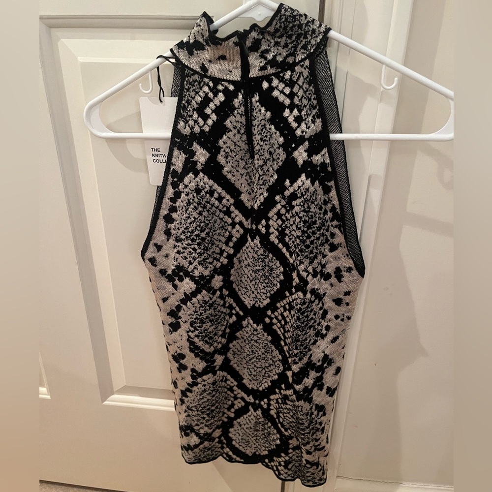 Zara Knit Python Print Mock Neck - Picture 2 of 3